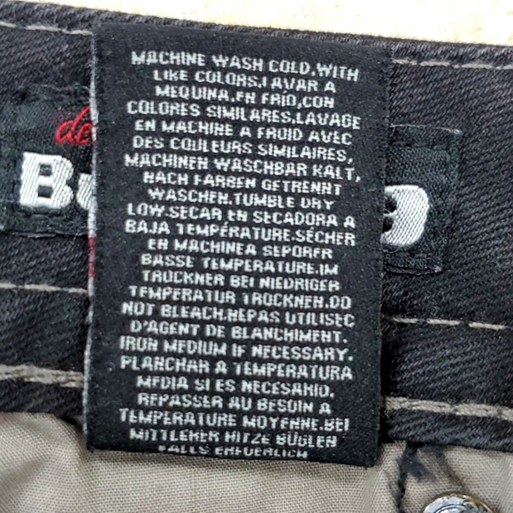 MEK Denim black jeans women's sz 26 x 36L Lyon easy bootcut distressed low rise - Picture 11 of 12